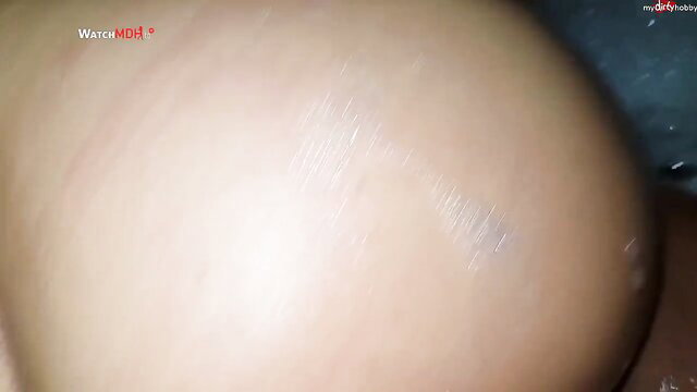 Angel-tongue's massive pale boobs dominate in closeup POV tease