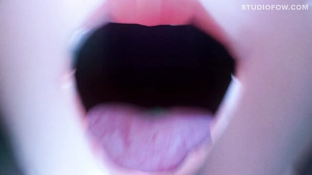 Morrigan Aensland deepthroat open mouth closeup