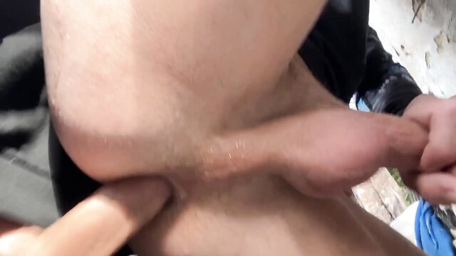 Falcon Al raw anal fucked by wooden dildo in ruins