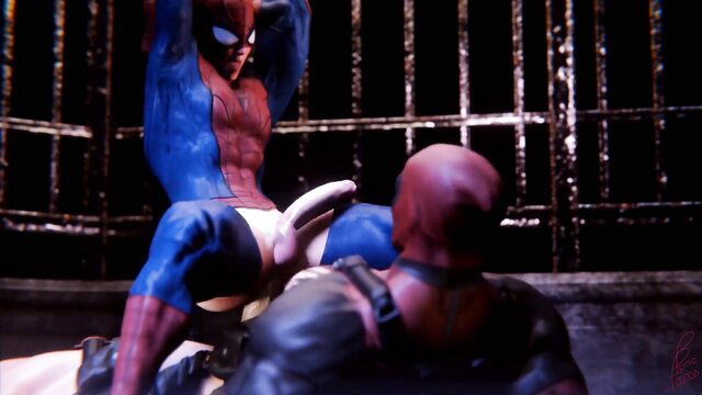 Spider-Man bareback fucks Deadpool, Bono_Imma cartoon gay sex
