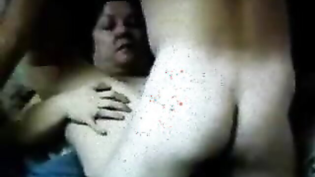 Mature BBW stepmom gropes son's bare ass in amateur taboo video