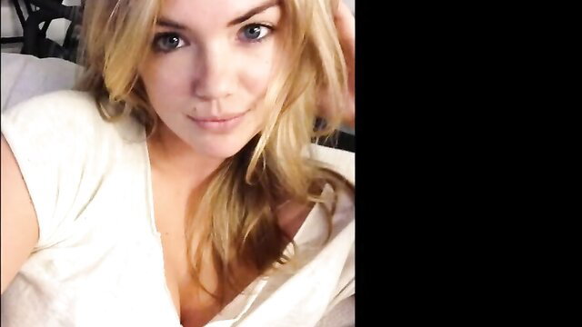 Kate Upton nude selfie big tits wobbling cleavage tease