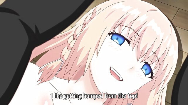 Blonde hentai niece smiles saying 'I like getting humped from the top'