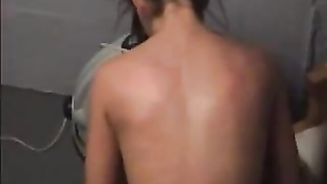 Spy cam amateur girl nude back view changing in spa salon