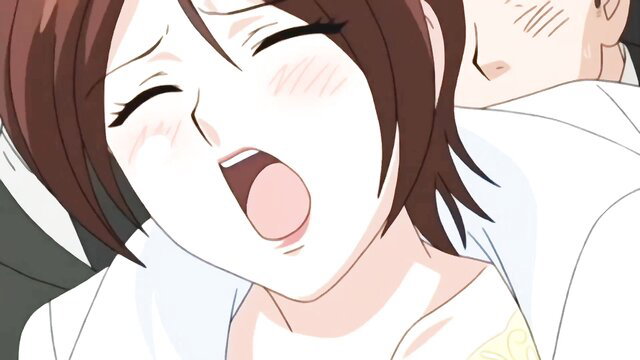 Anime schoolgirl ahegao face gangbanged in elevator hentai