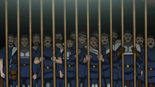 Medieval prisoners in cell, Ride of the Valkyrie ogre hentai scene