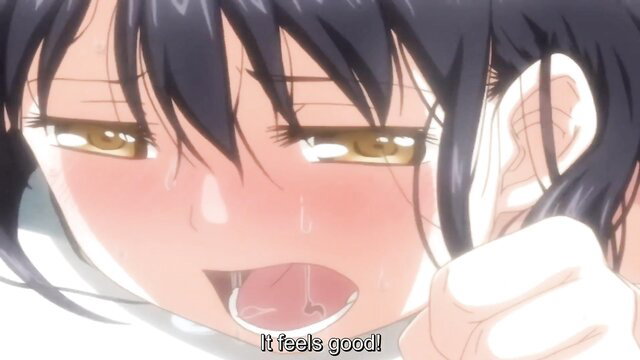 Hentai schoolgirl ahegao face tongue out feels good ecstasy closeup