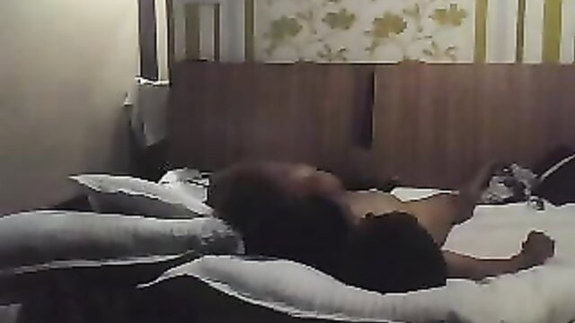 Dark skinned Pakistani housewife teases husband's cock on bed