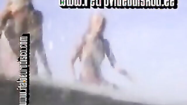 Blurry Twinkle Euro Pop babes dancing nude in NSFW music video