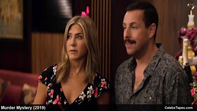 Jennifer Aniston sexy floral dress scene with male actor