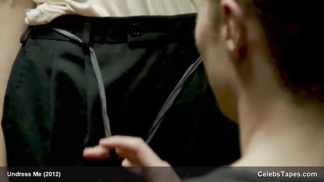 Kathy Lester closeup teasing man's bulge in pants sex tape