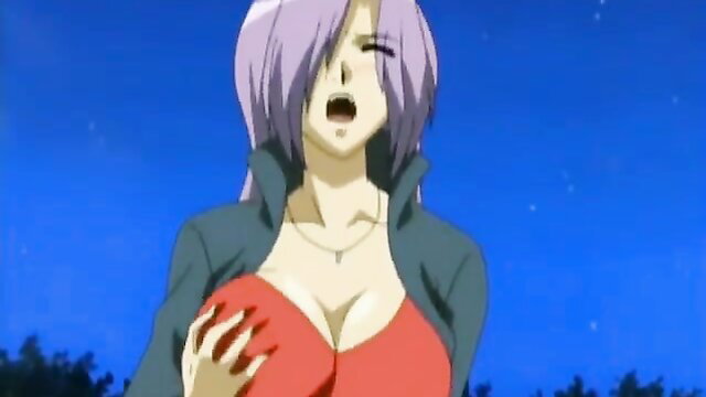 Purple-haired hentai schoolgirl licks yuri master's pussy in Flower & Snake 2