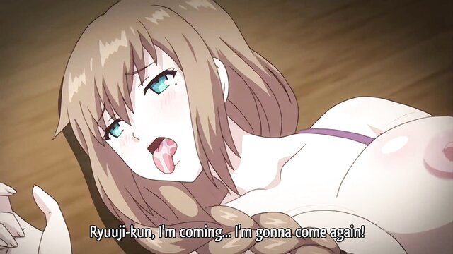 Hentai niece cums hard on uncle with ahegao face and huge tits