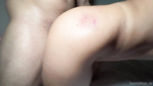 Bonnie Blue & Lillian Phillips nude ass closeup with bruise mark