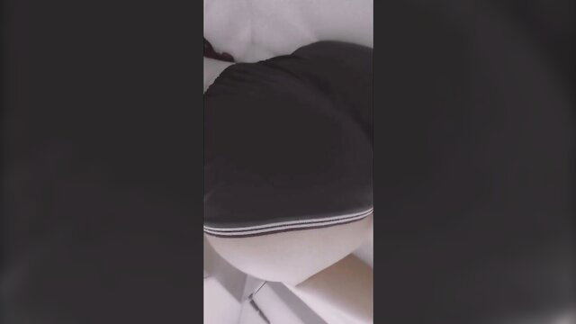 Asmaa Fareh Algerian bitch in tight black shorts, big white ass up on bed