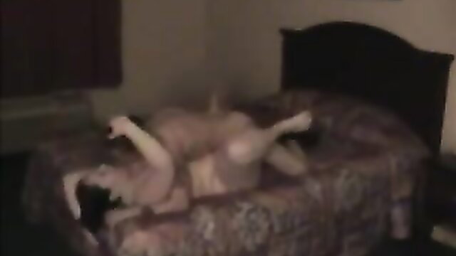 Curvy BBW in heels fucked missionary on bed by friend