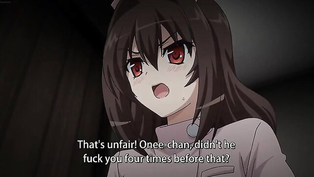 Jealous anime nurse onee-chan whines about bro fucking sis 4x in JAV blackmail threesome