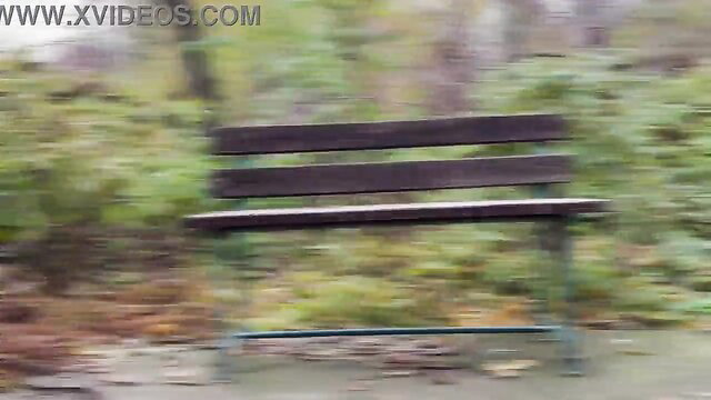 Mom's sexy legs on park bench in tight skirt outdoor tease