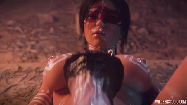 Lara Croft 3D hentai fucked hard by Gatekeeper cum on tits