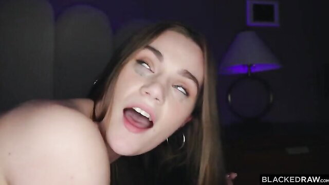 Juniper Ren tiny hottie moans wide-eyed in BBC hookup