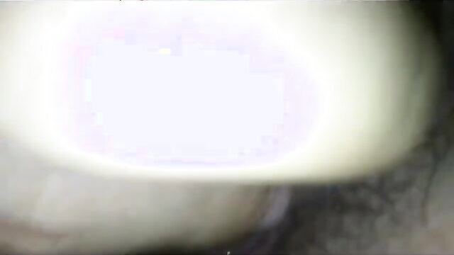 Blurry closeup of young chubby Latina wet pussy lips and hairy ass