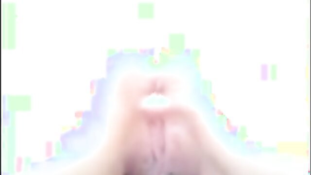 Blurry closeup of woman's hairy pink pussy and ass spread wide