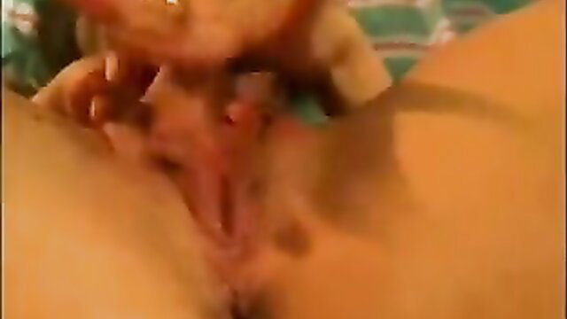 Mature mom inserts dildo deep in her tight ass closeup