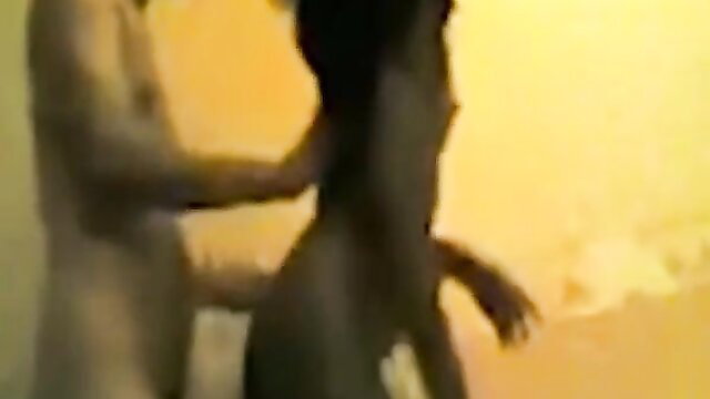 Amateur ex-girlfriend nude embrace from behind, black woman curves