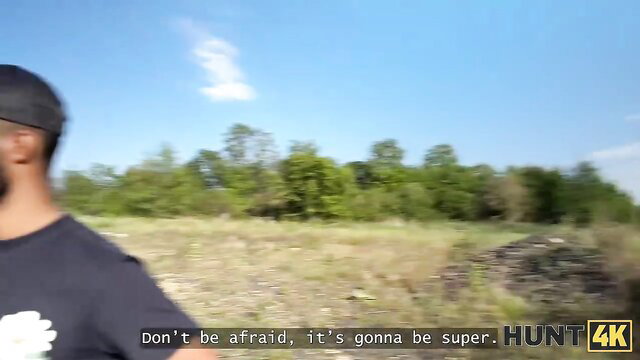 Stanley Johnson and Una Fairy outdoor pickup tease Hunt4K