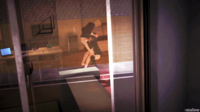 Petite Yukino bent over desk fucked by Hayato after school