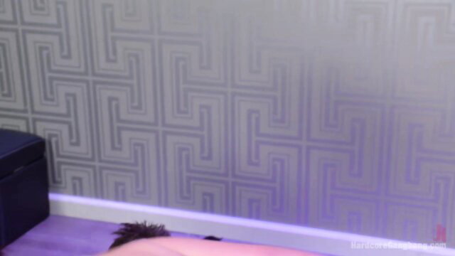 Jodi gangbang thumbnail: nude brunette on floor with men around