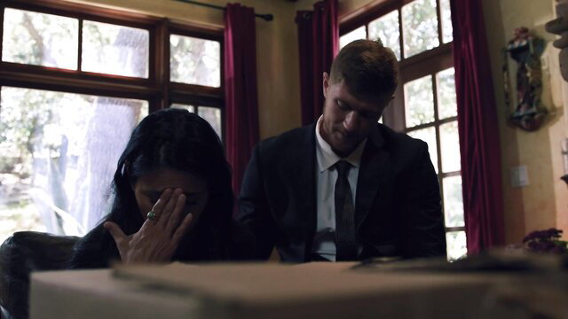 Dana Vespoli Asian MILF emotional with young suited guy