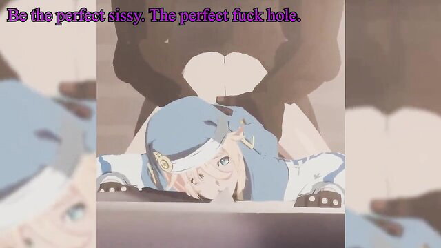 Shihouin anime sissy trained as perfect fuck hole by BBC