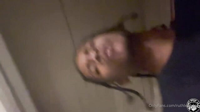 Steff deepthroats in amateur closeup POV blowjob thumbnail