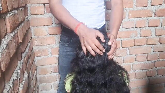 Prayamu11 grabbed by hair from behind in amateur Indian outdoor tease