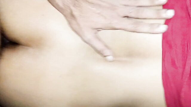 Desi bhabhi's stiff booty spread by hand in tight rear close-up