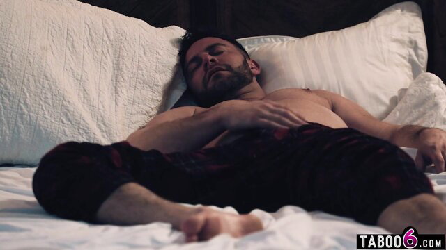 Seth Gamble barechested sleeping in bed, Swapped stepdaughter surprise