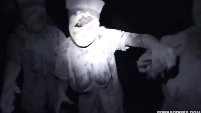 Horror Porn 8: Creepy nurses in white outfits from hell, spooky gangbang tease