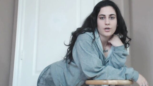 Goddess Green Eyed in hoodie, seductive pose, green eyes brunette