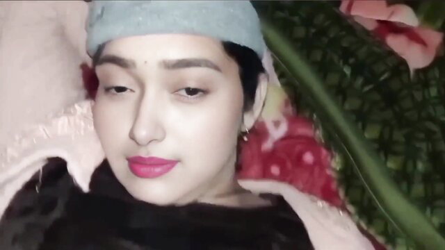 Indian step sister in headscarf and lipstick, seductive pose