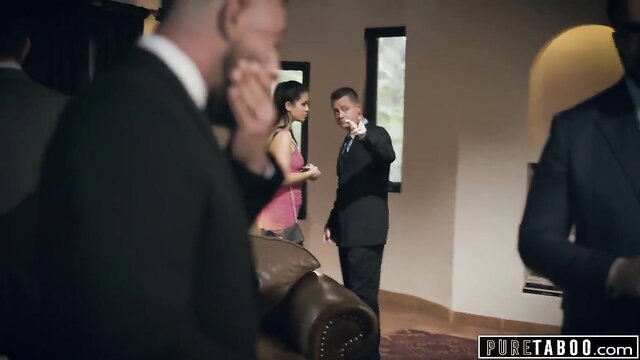 Alina Lopez humiliated by suited businessmen Seth Gamble in Pure Taboo scene