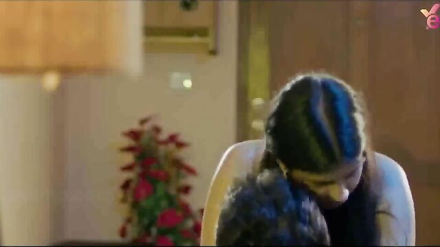Indian couple intimate embrace in Gandi Baat S07E06, nude brunette beauty