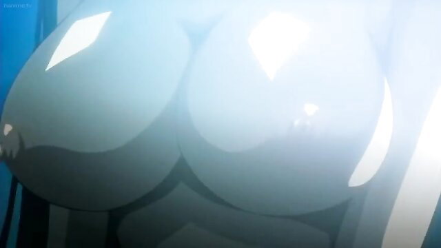 Hentai blonde's huge balloon tits closeup in New Blackmailed 2