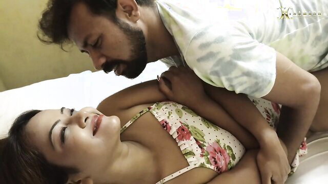 Hot Indian step-sister fucked by brother in lingerie missionary