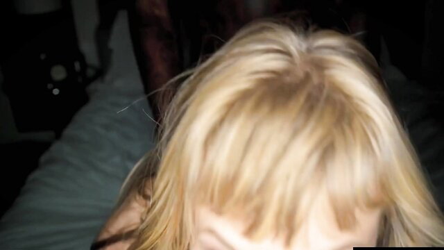 Ivy Wolfe closeup blonde hair in interracial creampie scene