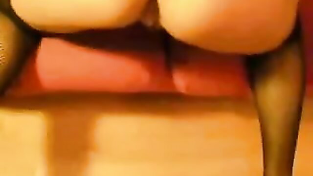 POV wife big ass in stockings drilled and creampied