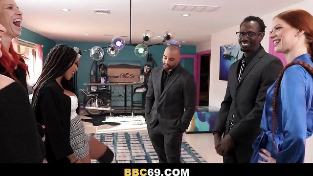 Erin Everheart redhead in gangbang with black men preview