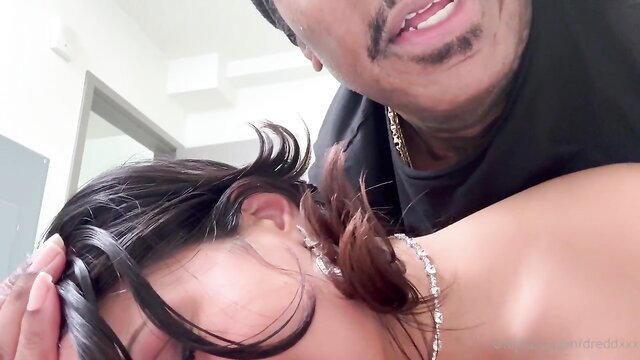 Princess Emily deepthroats Dredd's huge BBC in intense POV sex