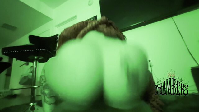 Anna Chambers' massive bubbly ass in green night vision closeup