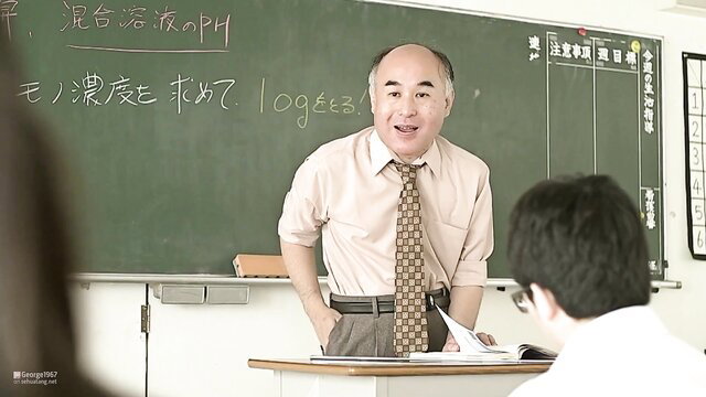 Tsubomi watches JAV teacher lecture on log in classroom